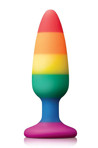 Разноцветная анальная втулка Dream Toys RAINBOW ANAL PLUG MEDIUM 21743 (14 см)