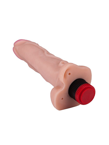 Вибратор-гигант с узором вен телесного цвета LOVETOY (А-Полимер) 802500