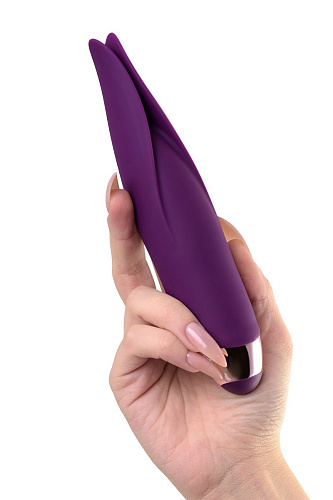 Фиолетовый клиторальный вибростимулятор ToyFa FLO 561022 (18,5 см)