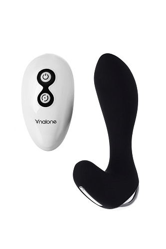 Чёрный вибромассажёр простаты с пультом ДУ Nalone Pro-P VS-VR50-1