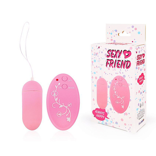Розовое виброяйцо с 10 режимами вибрации Bior toys Sexy Friend SF-70196-6