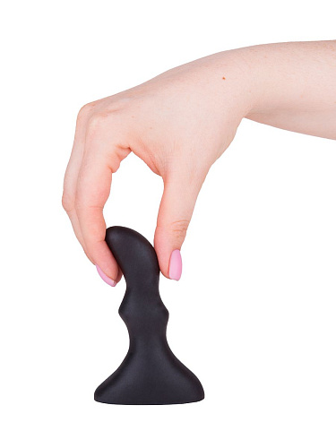 Чёрный плаг изогнутой формы LOVETOY (А-Полимер) 426200 (10 см)