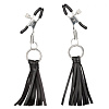 Зажимы на соски с кожаными кистями California Exotic Novelties Playful Tassels Nipple Clamps SE-2614-05-2