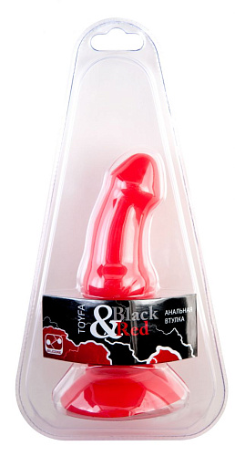Красная анальная втулка-фаллос ToyFa 901330-9 (13,5 см)
