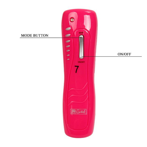 Розовая вибробабочка с фаллосом на регулируемых ремешках Baile BI-036012-0101