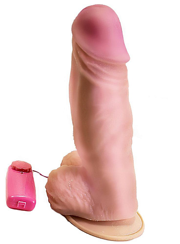 Вибромассажер-гигант  с выносным блоком управления телесного цвета LOVETOY (А-Полимер) 718921