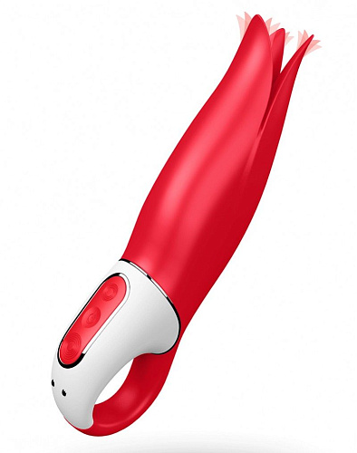 Красный вибратор с лепестками Satisfyer Power Flower J6488-V (18,8 см)