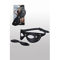 Чёрная кожаная маска с шорами Sitabella Chrome Collection 3083-1CH