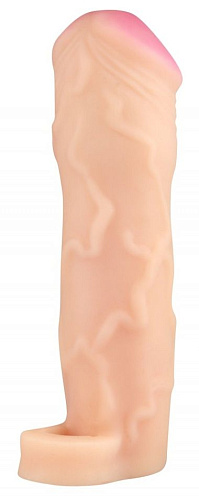Телесный реалистичный фаллоудлинитель с петлёй Сумерки богов 1101-09 BX DD (16 см)