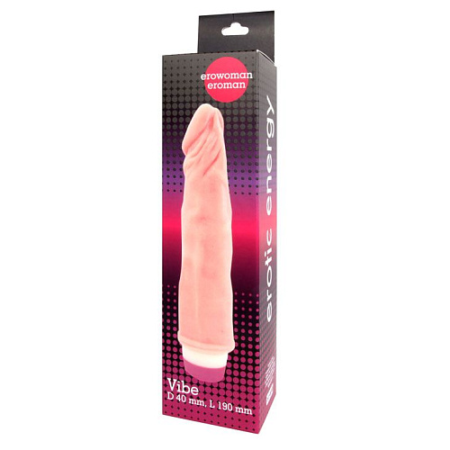 Вибратор телесного цвета Bior toys Realistic Cock Vibe EE-10048 (21 см)