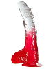 Красный фаллоимитатор с прозрачной верхней частью Dream Toys JELLY JOY FADE OUT DONG 8INCH 21204