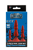 Набор из красных анальных силиконовых втулок Dream Toys MENZSTUFF 3-PIECE ANAL CONE SET 21284