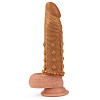 Коричневая насадка-удлинитель Lovetoy Add 2 Pleasure X Tender Penis Sleeve LV1054 brown (18 см)