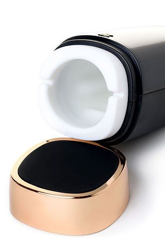 Чёрно-золотой мастурбатор с вибрацией Sirens Ares S-2