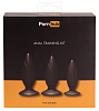 Набор из 3 анальных пробок чёрного цвета Pornhub Anal Training Kit 94858
