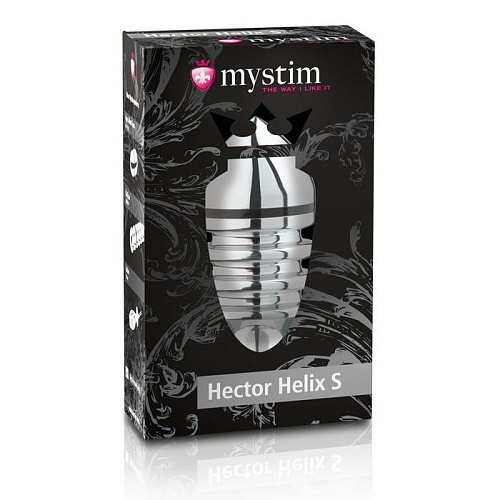 Металлическая анальная пробка MyStim Hector Helix Buttplug S 46205 (10 см)