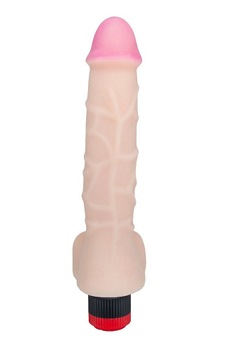 Вибратор-реалистик с мошонкой телесного цвета LOVETOY (А-Полимер) ANDROID Collection-II 542403 (23 см)