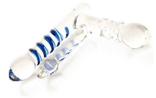 Анально-вагинальный стимулятор из стекла Sexus Glass 912088