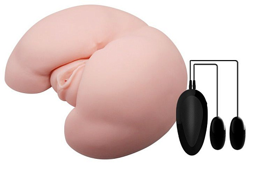 Телесные вагина и анус с вибрацией Baile CrazyBull Vagina and Anal BM-009023Z-1