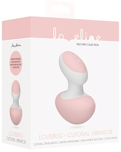 Розовый клиторальный массажёр Shots Media BV Lovebug LOV022PNK
