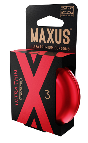 Ультратонкие, презервативы в железном кейсе Maxus Sensitive №3 (3 шт)