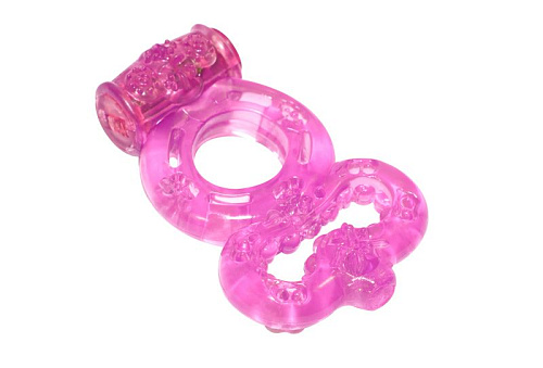 Розовое эрекционное кольцо с подхватом Lola toys Rings Treadle  0114-63Lola