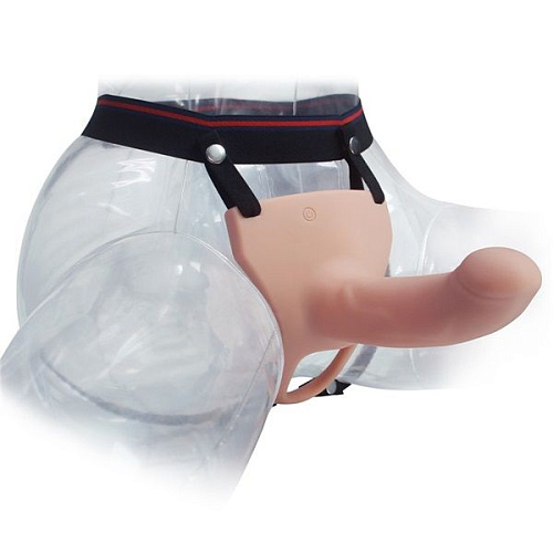 Телесный полый фаллопротез с вибрацией Howells 182013Flesh