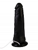 Чёрный реалистичный вибромассажёр с присоской Сумерки богов №3 354-03 BX DD (17 см)