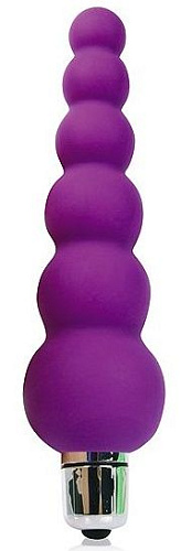 Фиолетовый анальный вибромассажёр-ёлочка Bior toys CSM-23046 (12 см)