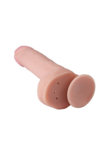 Телесный фаллоимитатор с мошонкой на присоске LOVETOY (А-Полимер) F LINE 583203 (26 см)