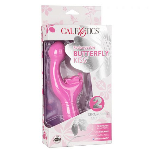 Розовый вибратор-кролик California Exotic Novelties Rechargeable Butterfly Kiss SE-0783-05-3