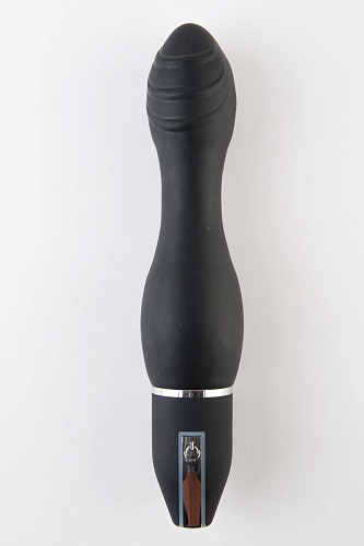 Чёрный анальный вибромассажёр из силикона ToyFa 901352-5 (27 см)