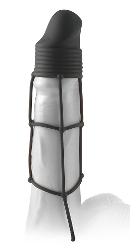 Чёрная насадка Pipedream Silicone Performance Extension PD4137-23 (14 см)