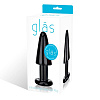Стеклянная анальная втулка в чёрном цвете Glas GLAS-31 (12,5 см)