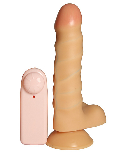 Реалистичный вибратор телесного цвета Сумерки богов 204-25 CD DD (15,5 см)