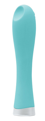 Голубой силиконовый вибромассажёр с ямкой NS Novelties Candy NSN-0205-17 (10,2 см)