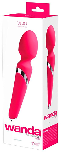 Ярко-розовый вибромассажёр VeDO Wanda 05959000000 (23,9 см)