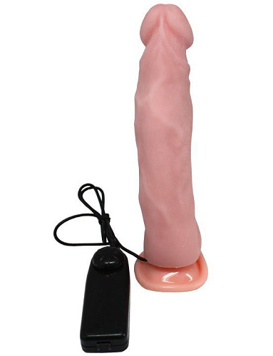 Телесный вибратор на присоске Eroticon 30070 (22 см)