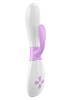Белый вибратор с розовым клиторальным отростком OVO K2 WHITE/PINK (21 см)