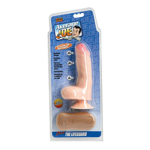 Фаллоимитатор телесного цвета на присоске с вибрацией и подогревом Topco Sales The Life Guard Chad Vibrating/Heating 1101312 (20 см)