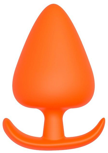 Оранжевая анальная пробка Dream Toys PLUG WITH T-HANDLE 21461 (7,7 см)