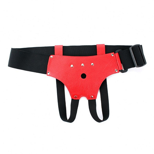 Красные трусики со штырьком для насадки БДСМ арсенал 52017ars