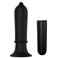 Чёрный вибромассажёр для анальной стимуляции Dream Toys TORPEDO PLUG 21549 (11,2 см)