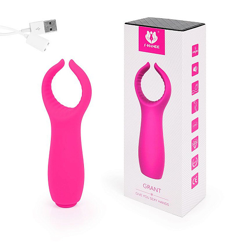 Ярко-розовый клиторальный стимулятор S-HANDE Grant SHD-S135
