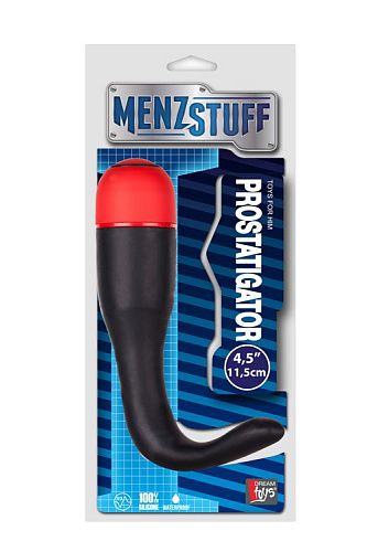 Чёрно-красный вибромассажёр предстательной железы Dream Toys MENZSTUFF PROSTATIGATOR VIBRATOR 21077