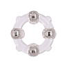 Прозрачное эрекционное кольцо с 4 бусинами Dream Toys MENZSTUFF STUD RING CLEAR 21180