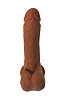 Коричневый фаллоимитатор-мулат ToyFa RealStick Elite Mulatto 982102 (21 см)