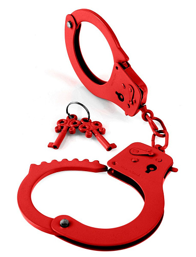 Металлические красные наручники Pipedream Designer Metal Handcuffs PD3801-15