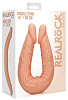 Телесный двусторонний фаллоимитатор Shots Media BV Double Dong REA069FLE (36 см)