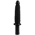 Чёрный анальный реалистичный стимулятор Сумерки богов «Кукуруза» 1015-83 BX DD (33,5 см)
